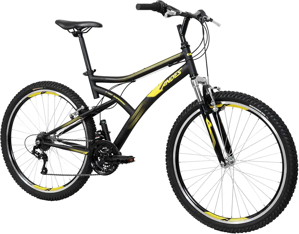 Caloi Bicicleta Andes, Aro 26, Câmbio 21 Velocidades, Preta