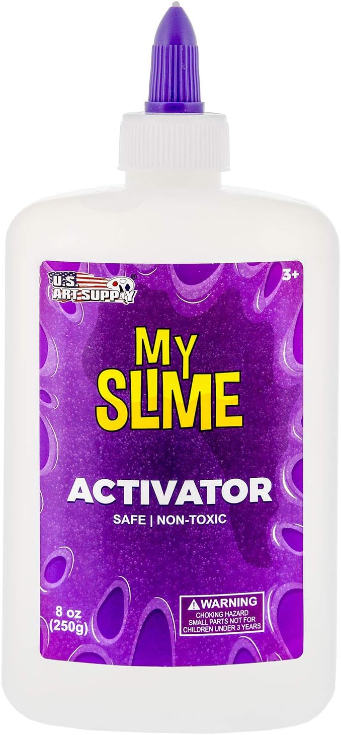 My Slime Activator Solution 8 Ounce Bottle - Make Your Own Slime, Just Add Glue - Kid Safe, Non-Toxic - Replaces Borax, Baking Soda, Contact Lens Solution - Activating Making PVA School Glue Slime