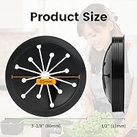 Vista 7 de Protector contra salpicaduras para triturador de basura, paquete de 2 deflectores de fregadero de 3 1/8 pulgadas, collar de protección contra