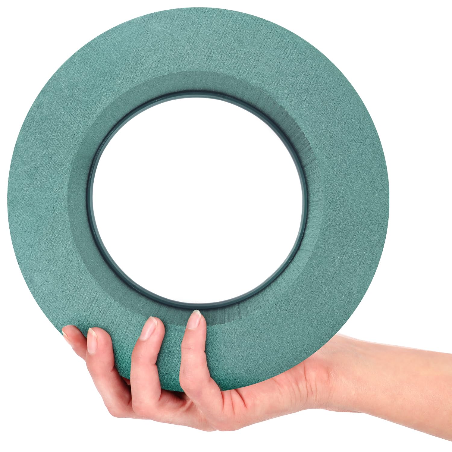 com-four® 9X Steckmasse für Blumengestecke in Ringform, Steckschaum | Steckschwamm zum Basteln für Hochzeit - Ostern und Geburtstag
