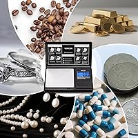 Vista 6 de Gram Scale- 500g Ultra-Precise Digital Scale 0.01 Gram Accuracy for Jewelry, Diamonds, Gold & Silver, Portable Pocket Scale with LCD Display, Tare