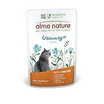 Almo Nature Functional Urinary Help – Cibo Umido per Gatti Adulti al Pollo – Supporto per il Benessere delle Vie Urinarie – 30 Buste da 70g