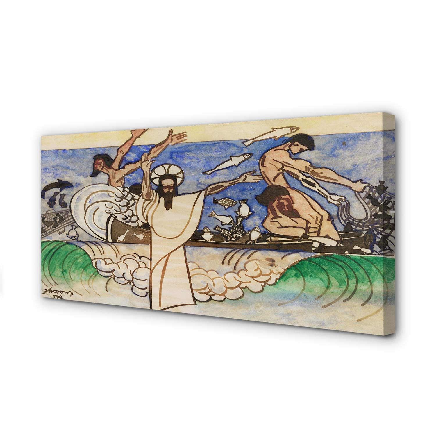 Art image peinte imprimée sur toile de maître chevaux de course 140x70