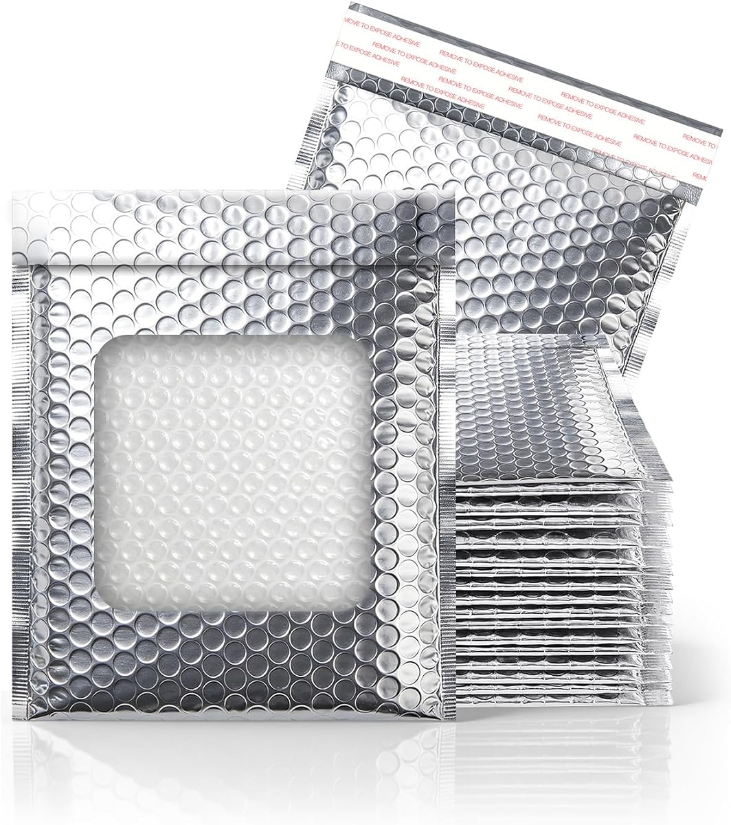 Paquete de 35 sobres de burbujas aislados para envío en frío, bolsa de correo térmica de 6 "x 7,1" para alimentos congelados, sobre de embalaje impermeable