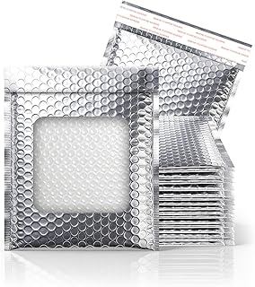 35Pack Insulated Bubble Mailers for Cold Shipping, 6" x 7.1" Thermal Mailing Bag for Frozen Food, Waterproof Packaging Envelope