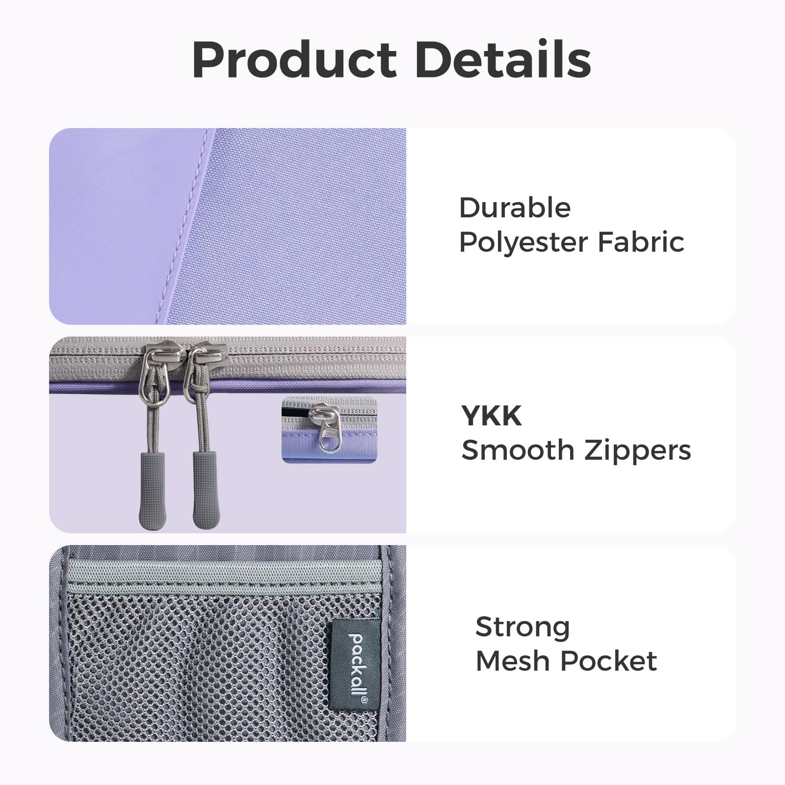 pack all Estuche para lápices, bolsa grande con cremallera, bolsa de papelería portátil, bolsa de maquillaje, bolsa de lápices para oficina en casa (morado)