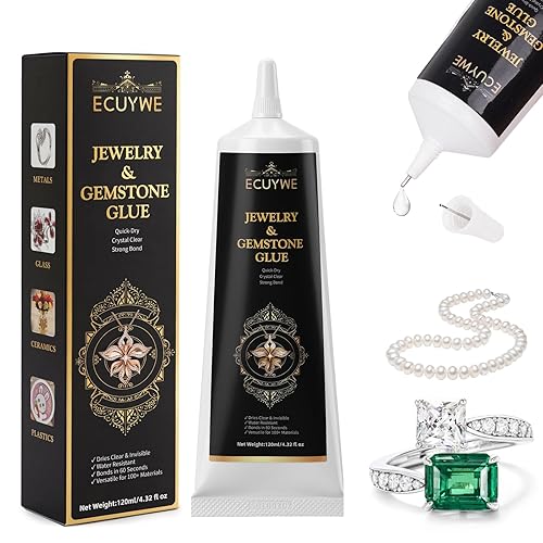 Jewelry Glue for Gemstones and Metal, 120ML Professional Grade Precise