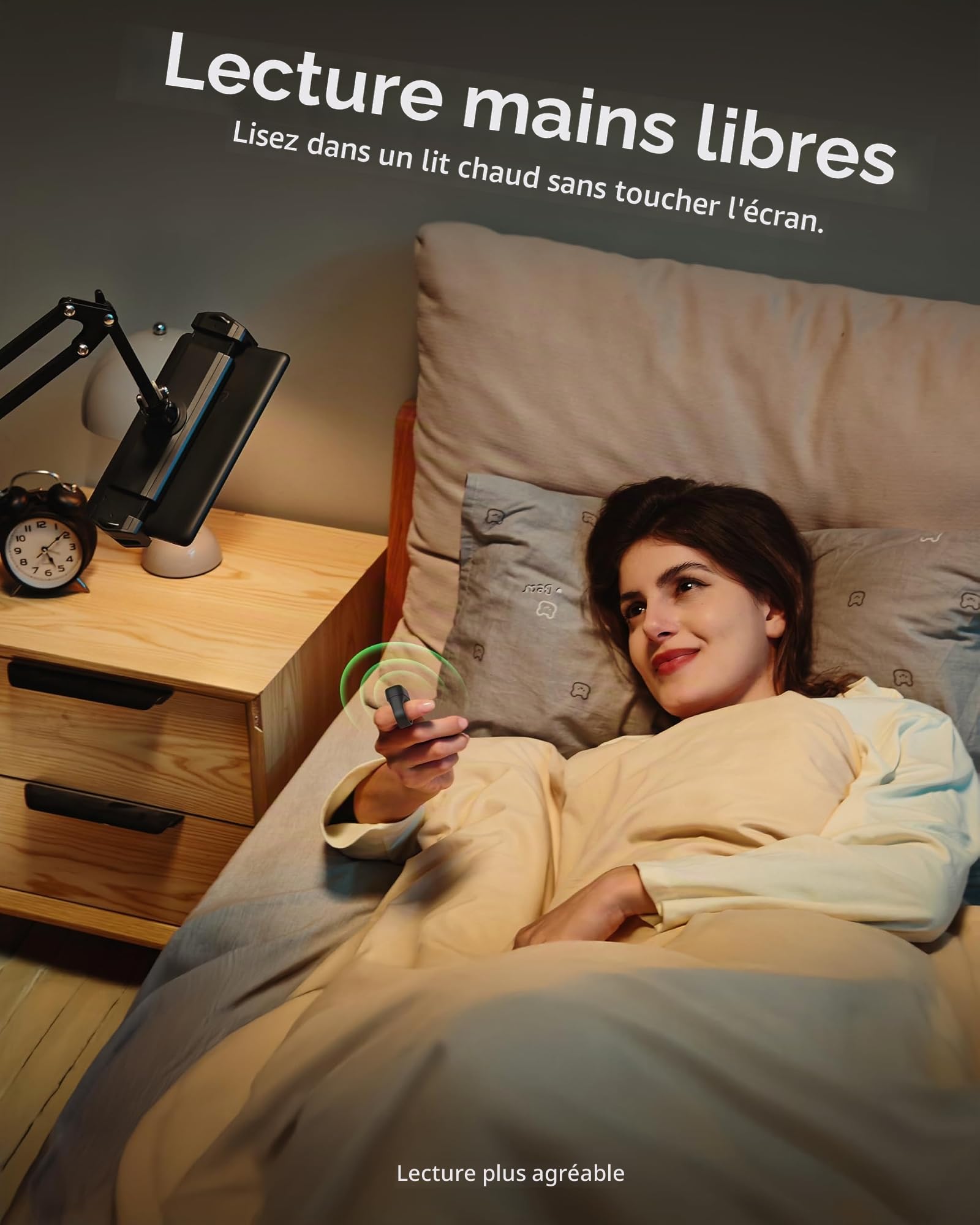 Télécommande Stouchi pour Kobo, Tourne-Page sans Pince avec Boîtier de Charge, Mains Libres Compatible Clara BW/Libra Colour/Clara Colour/Elipsa 2E/Clara 2E/Libra 2/Sage - Noir