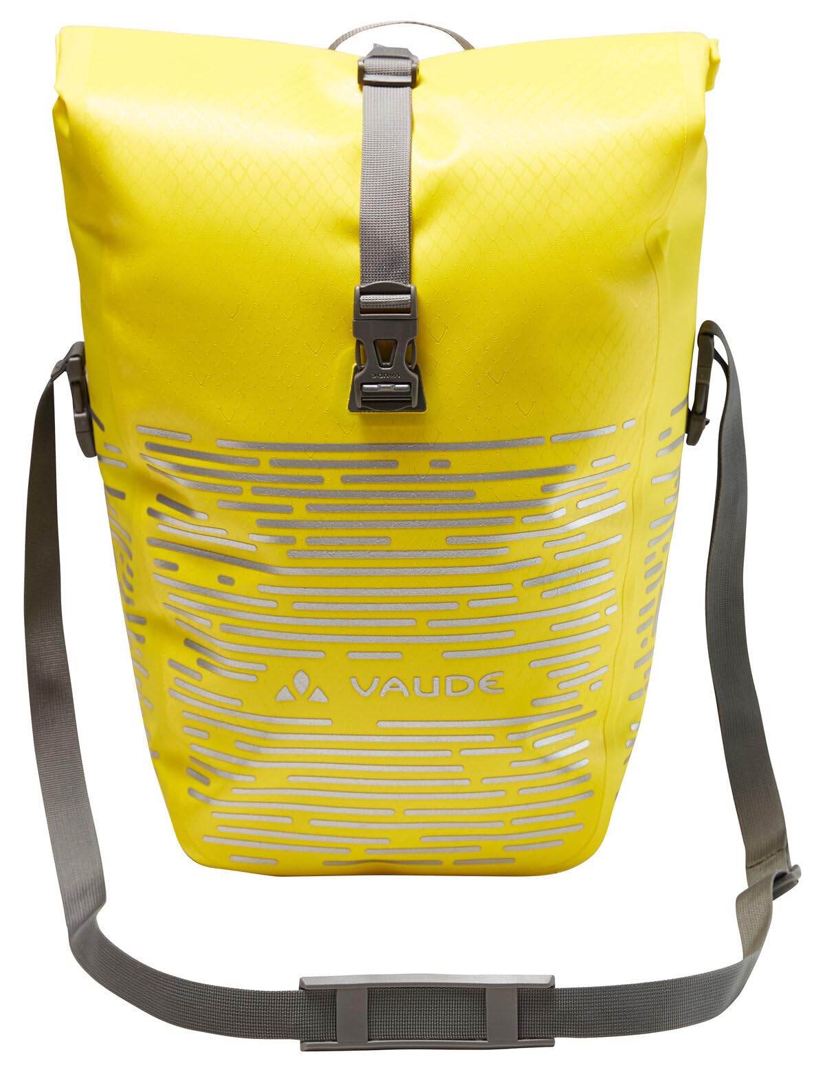 VAUDE Aqua Back Luminum Single II -Fahrradtasche - 1 Hinterradtasche (24 Liter) in gelb - wasserdicht, einfache Befestigung - Made in Germany