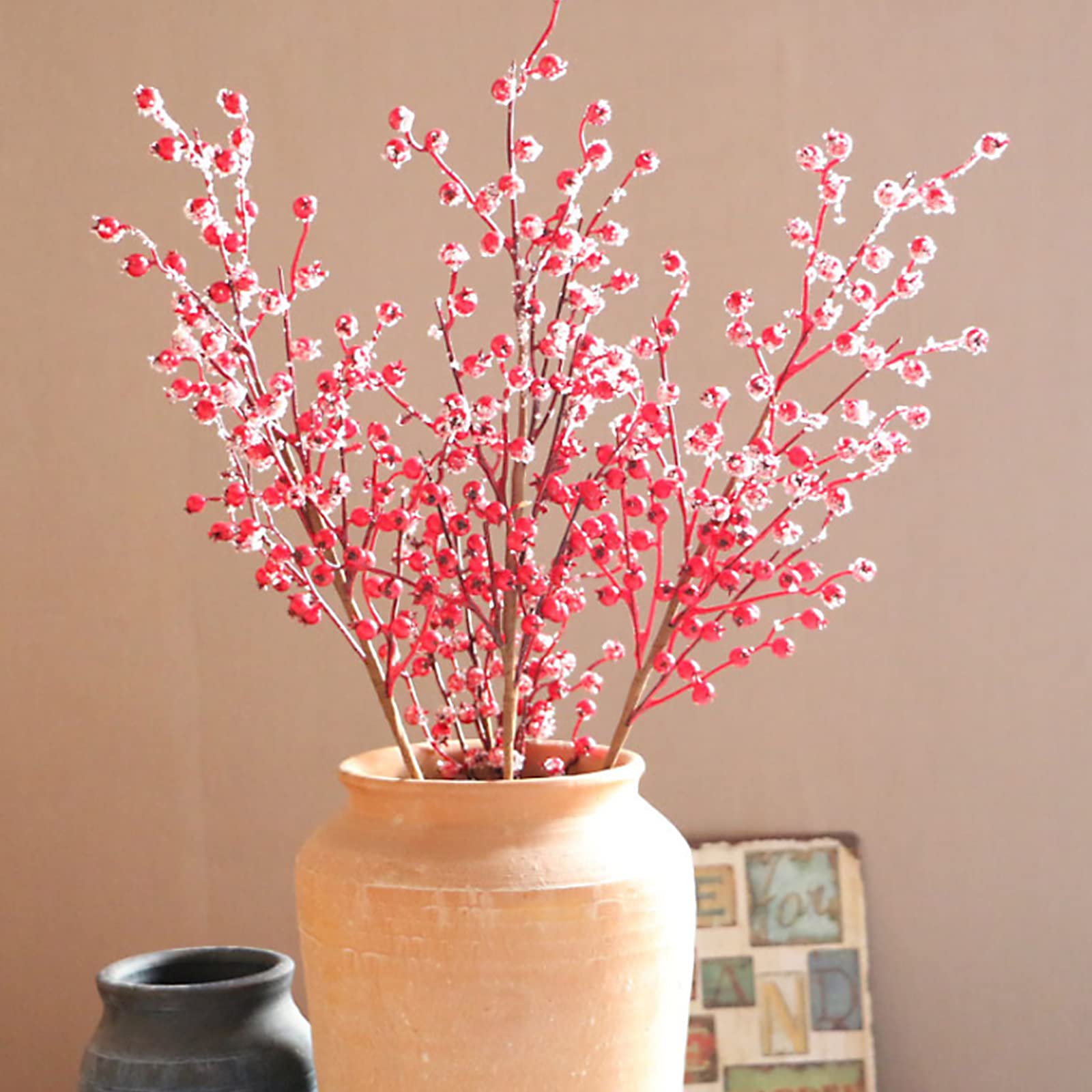 Tiges Artificielles De Baies De Houx - Remplisseur De Vase De