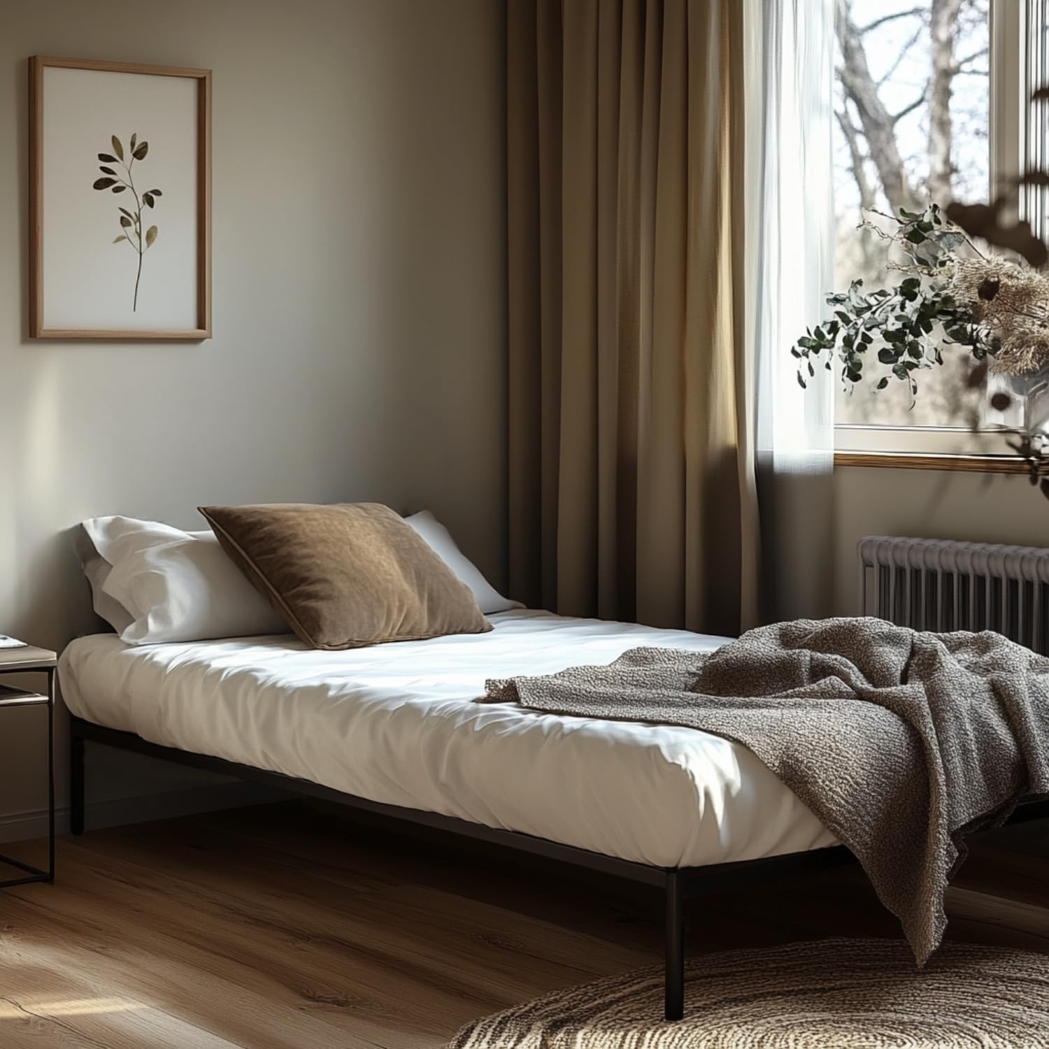 Rete Matrimoniale 140x200 con Doghe in Legno, Rete Letto Matrimoniale 140x200 Made in Italy, Struttura Robusta in Ferro con Piedi Smontabili, Reti Matrimoniali a Doghe in Legno per Letto e Materasso