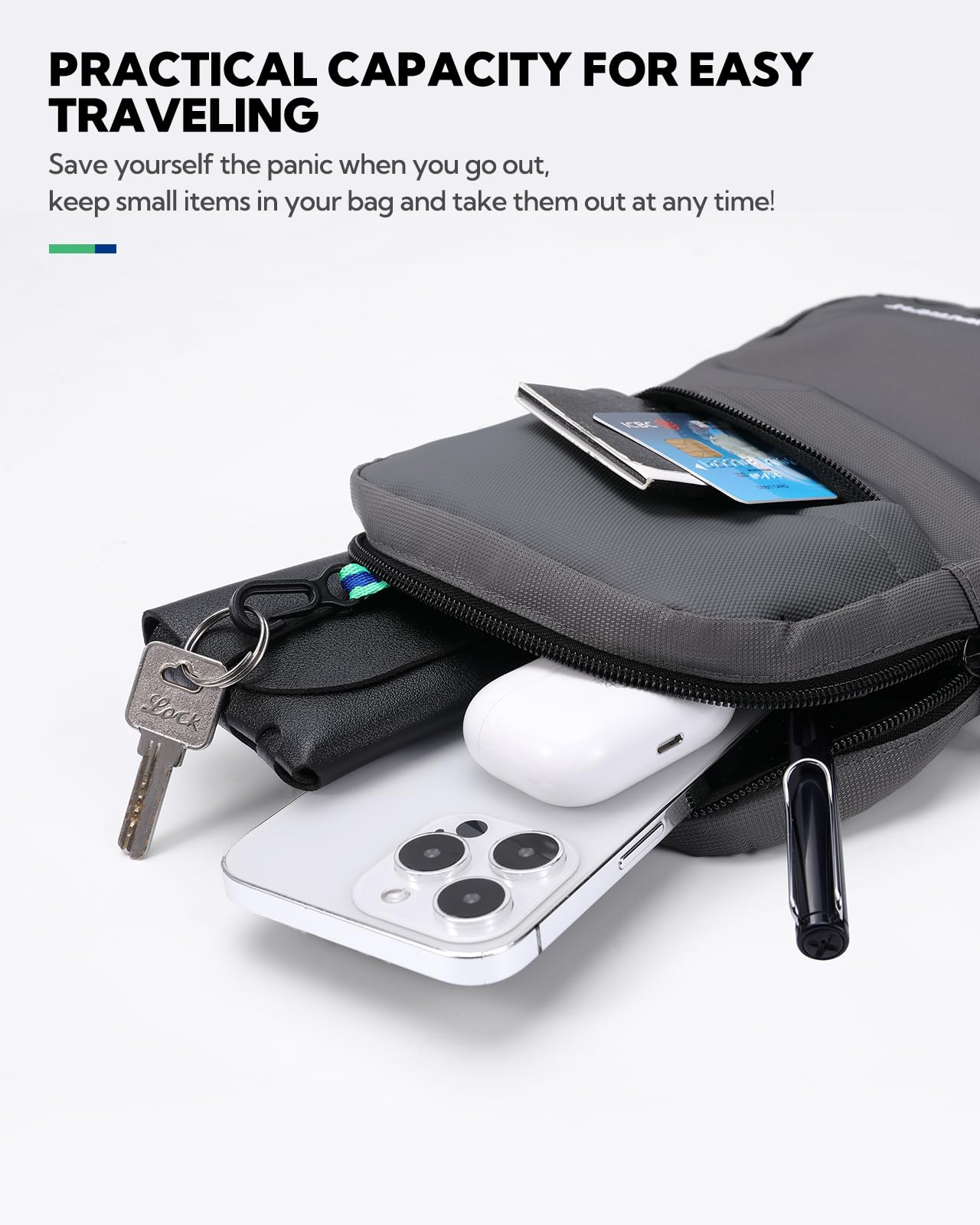 Waterfly Bolso Cruzada Bandolera en el Pecho Bolsa Hombro Cruzado Pequeño para el Trabajo Viajes Mujere Hombre