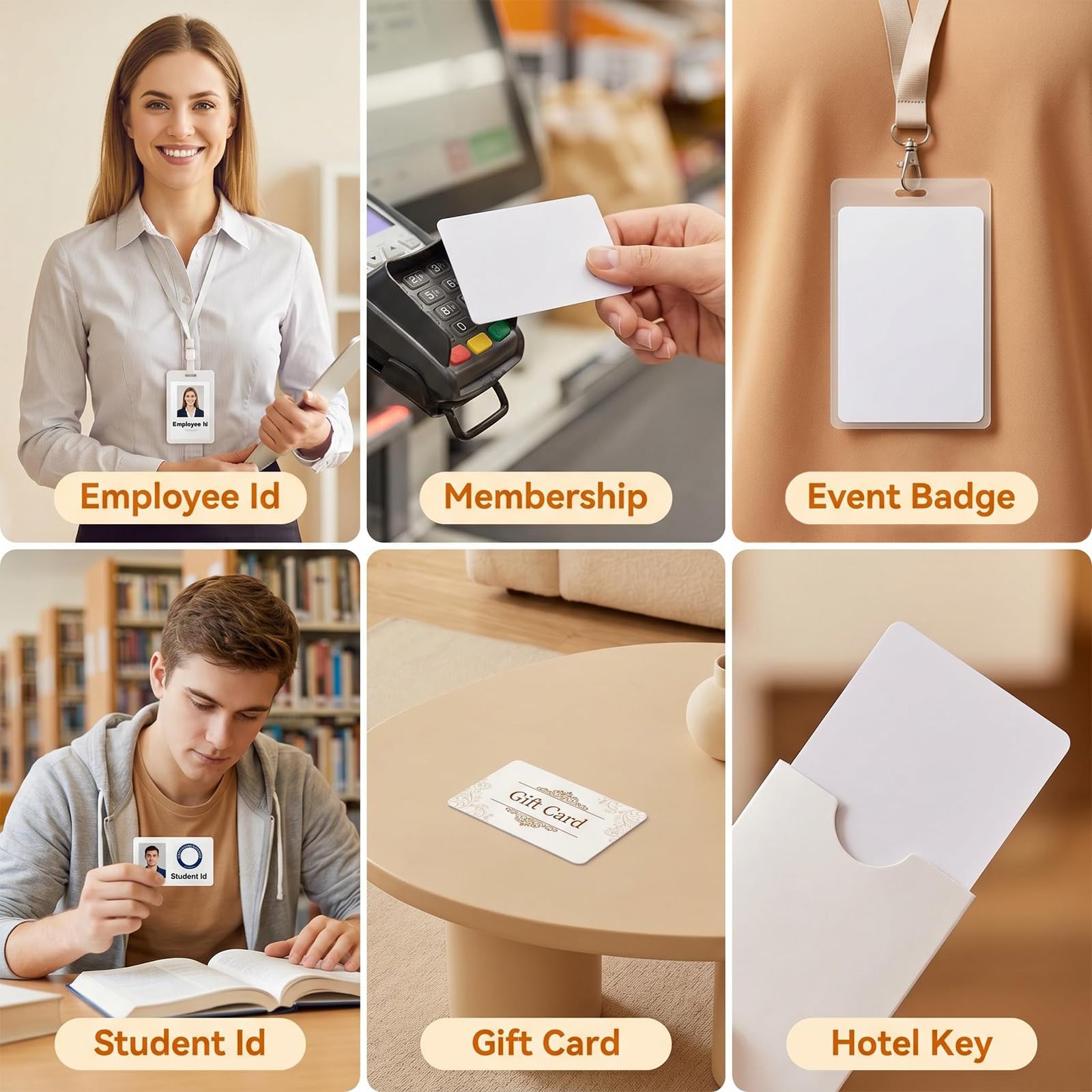 100 Stück Inkjet-bedruckbare PVC-ID-Karten, kompatibel mit Epson und Canon Inkjet-Druckern, CR80 30 MIL Dicke, wasserdichtes Material, beidseitig bedruckbar