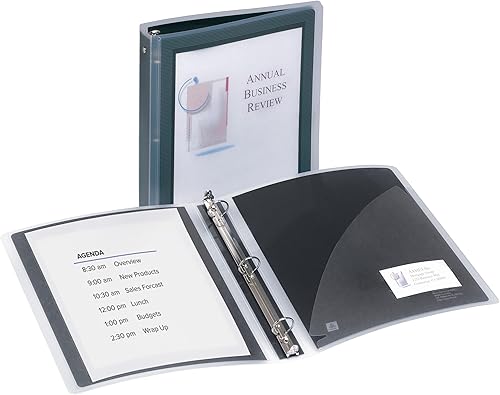 Miniatura 52 de Avery Flexi-View - Carpeta de 3 anillas, anillos redondos de 1/2 pulgada, 1 carpeta azul marino (15766)