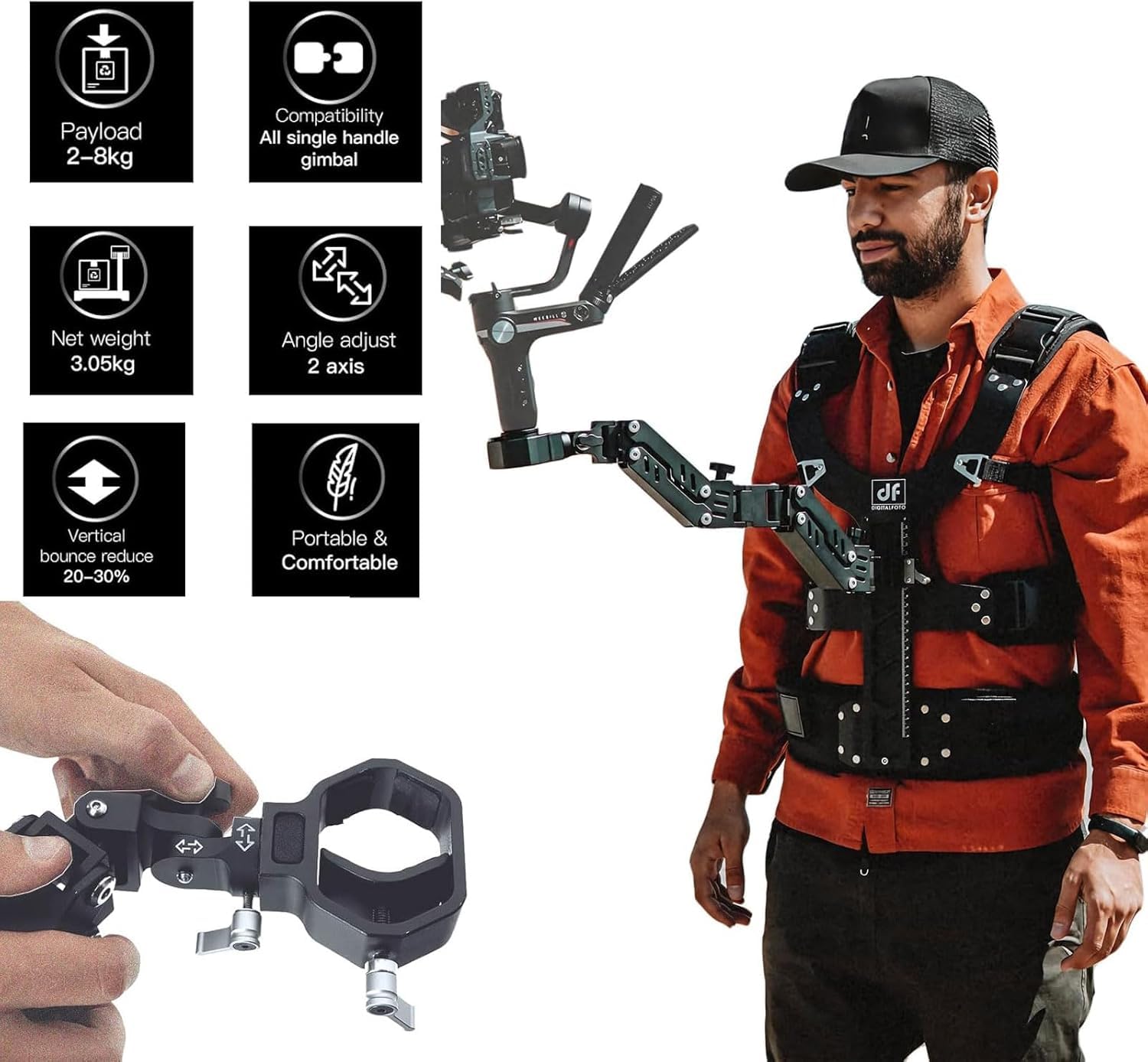 Amazon.co.jp: DF DIGITALFOTO Thanos-SE ジンバル SteadiCam サポート
