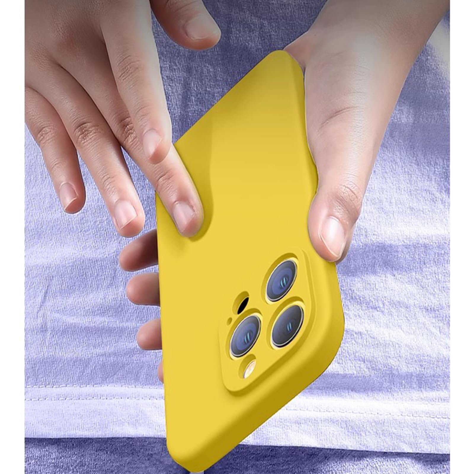 LXURY Etui na iPhone'a 15 Pro Max/15 Pro/15 Plus/15, oryginalne etui z płynnym silikonem z ochroną obiektywu ekranu, ultracienkie, miękkie, odporne na upadki, białe, 38 cm