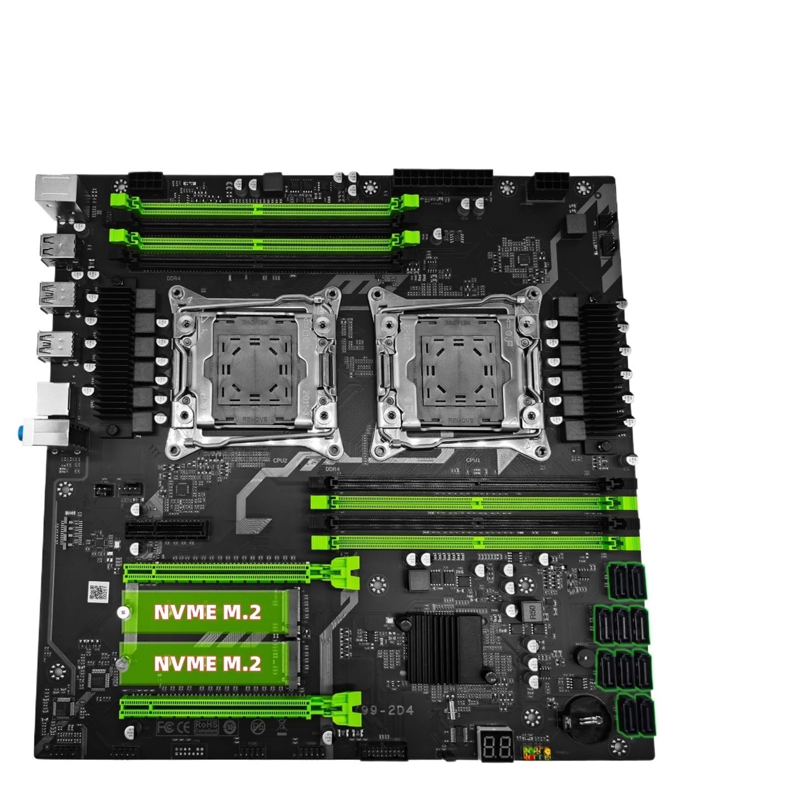 X99 Dual Motherboard C612 Chip CPU M.2 LGA 2011 V3 E-ATX USB3.0 SATA3 8 DIMM DDR4 Support Processor Slot 2011-3