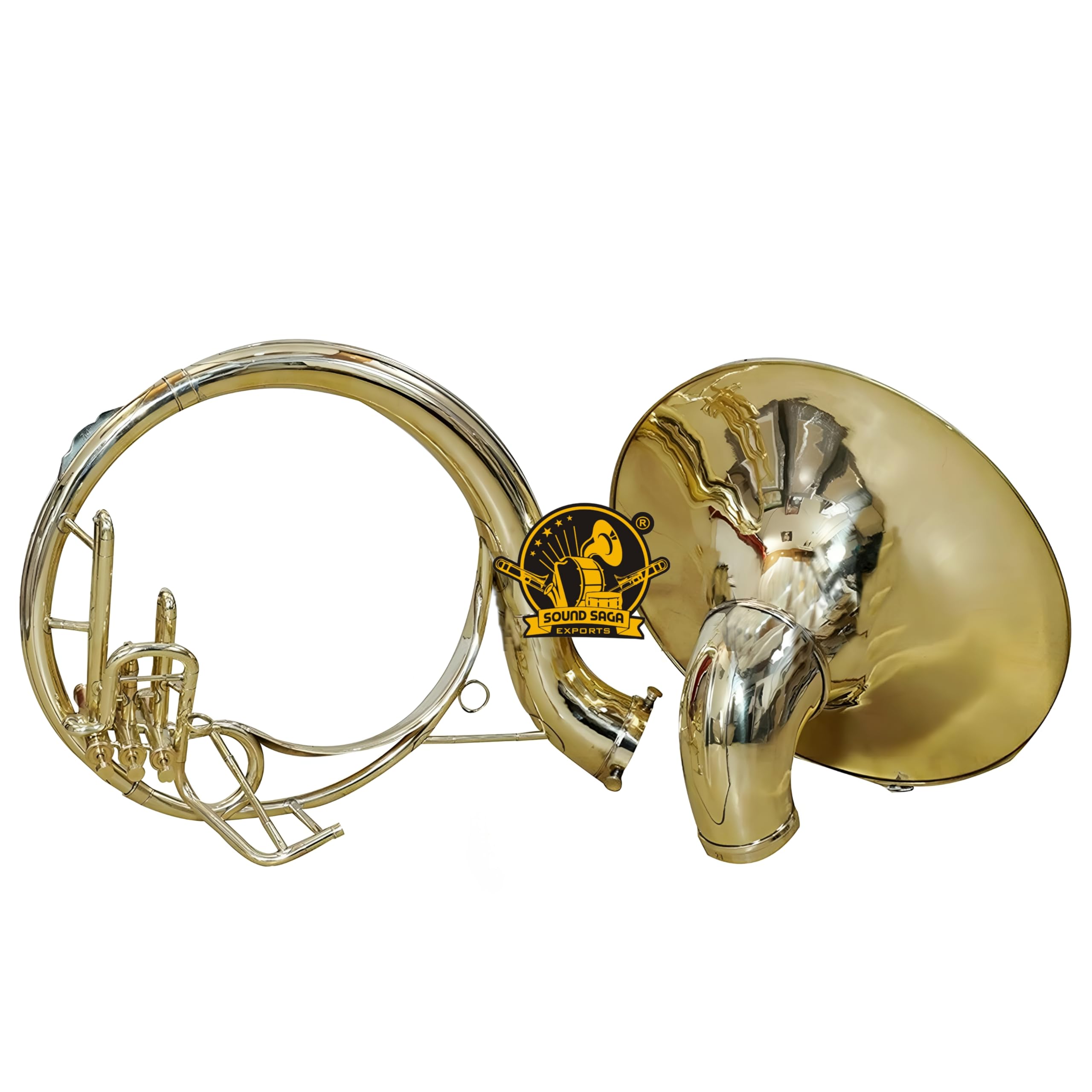 Sousaphone - Pasador BB hecho a mano de latón de alta calidad, incluye boquilla y funda de transporte (latón)
