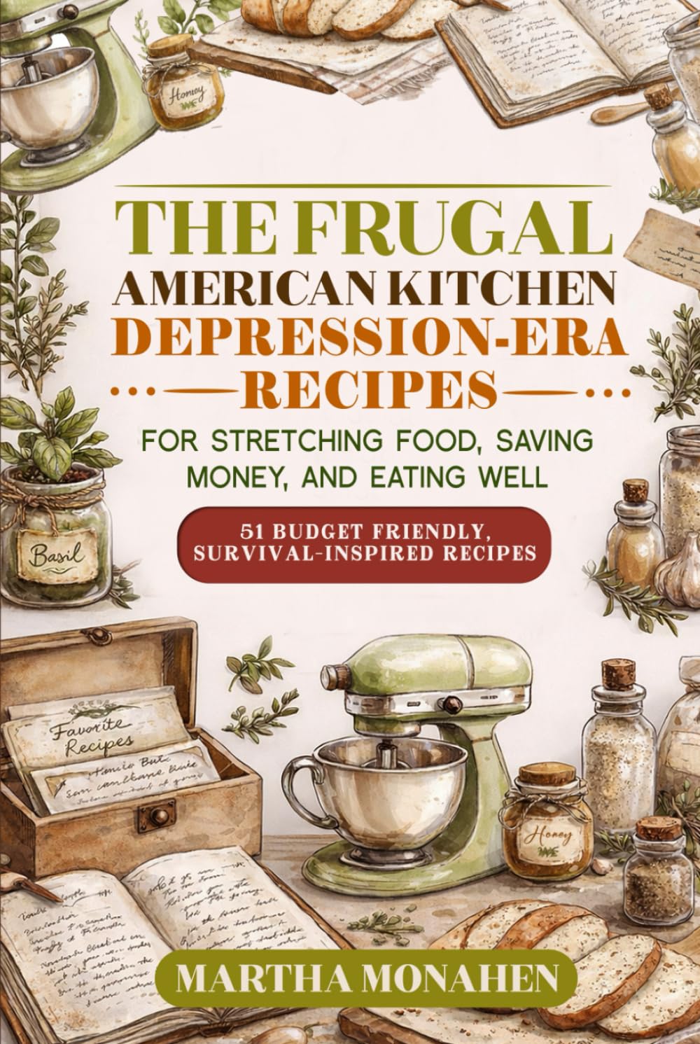 The Frugal American Kitchen Depression-Era Recipes: for Stretching Food, Saving Money, and Eating Well 51 Budget-Friendly, Survival-Inspired Recipes