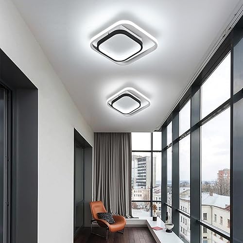 AUA Moderna lámpara LED de techo, 21 W, montaje empotrado redondo para pasillo, 9 pulgadas, 3000 K, cerca de techo, para cocina, pasillo, balcón,