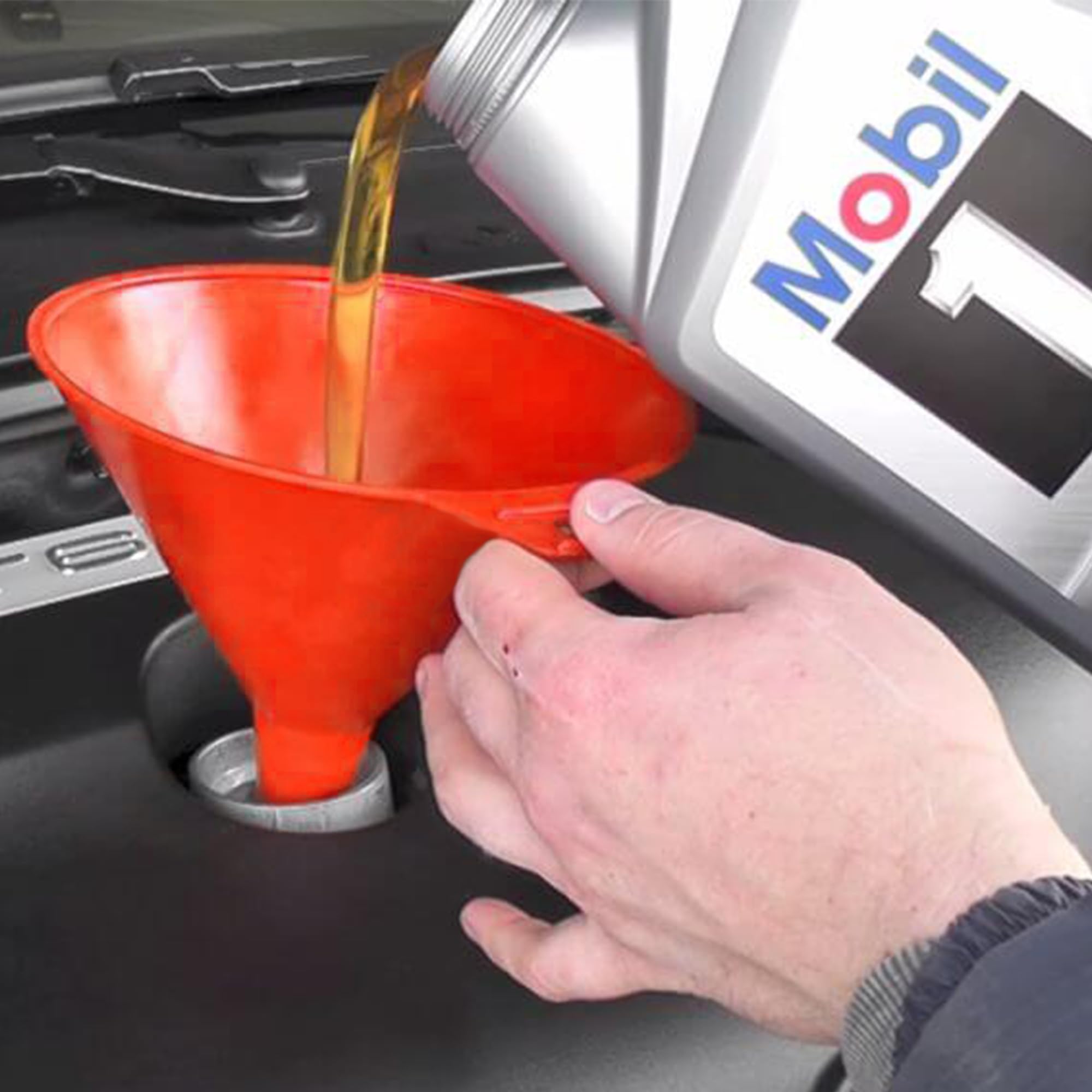 DEDC Lot de 8 entonnoirs à gaz en plastique pour voiture Mini Petit Grand Rouge