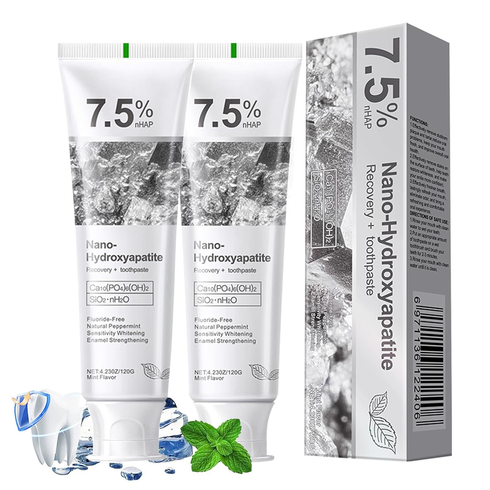 Amazon.com : Nano-Hydroxyapatite Recovery Toothpaste 7.5, Gentle