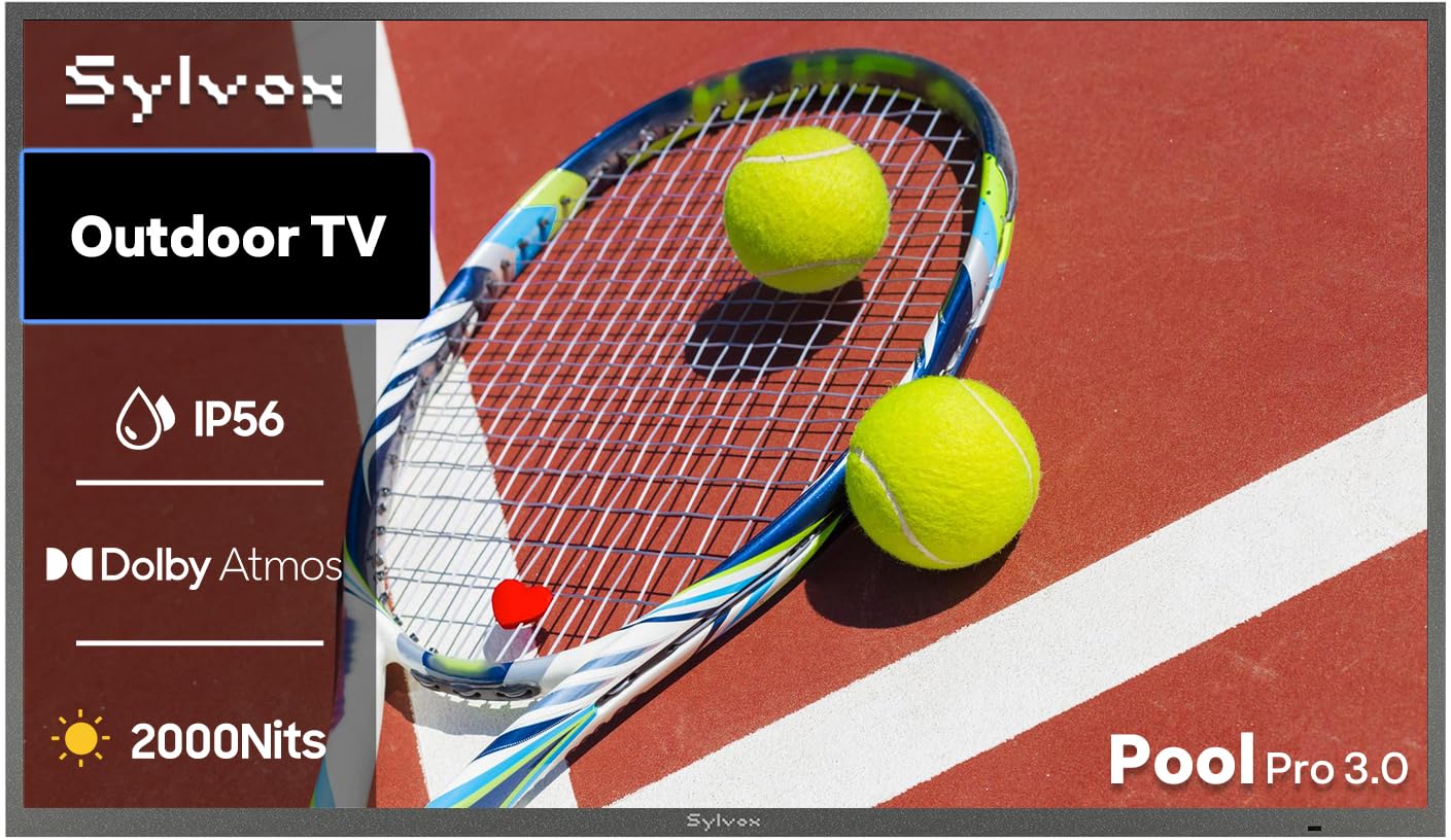 SYLVOX 43 inch Full Sun Outdoor TV Premium 2000 Nit