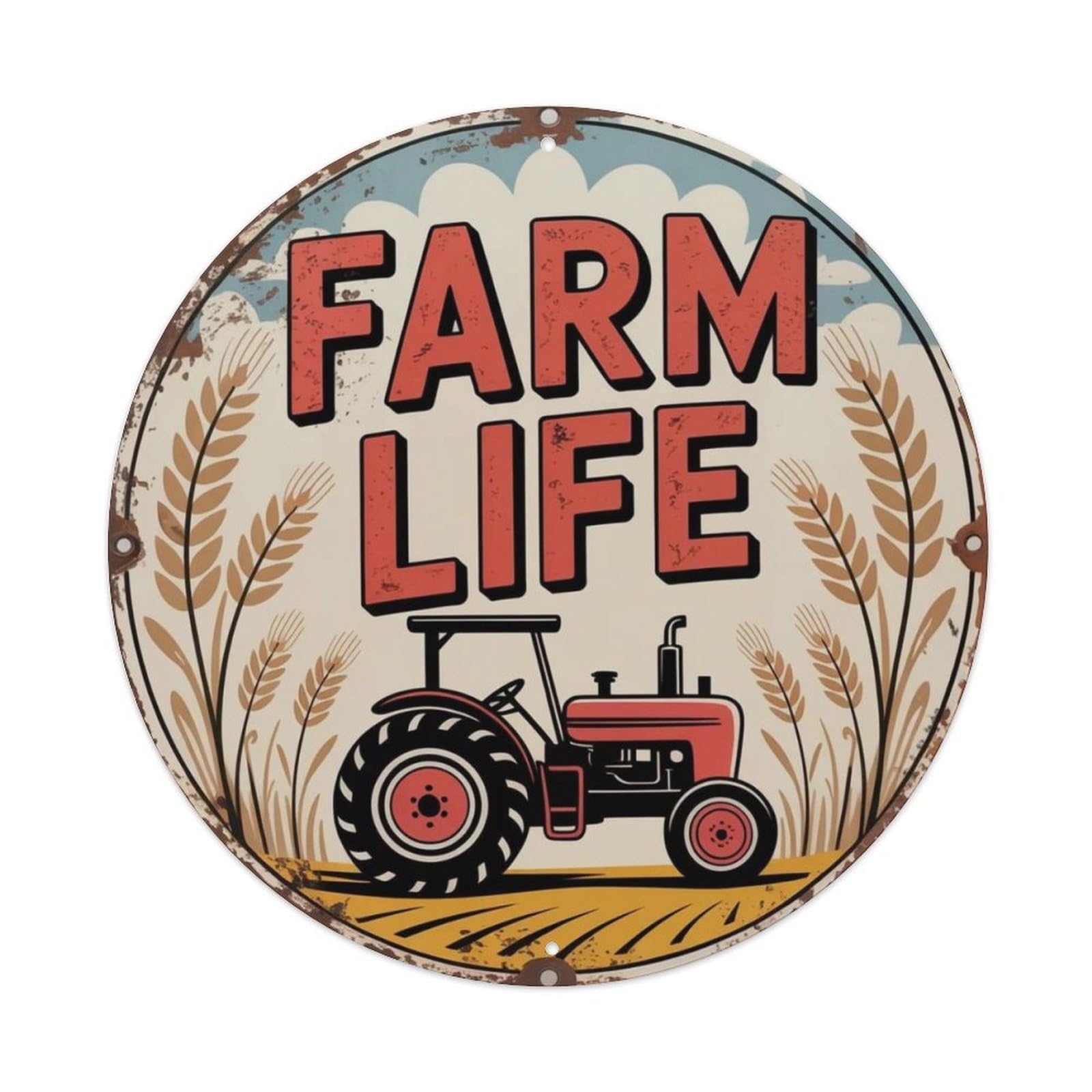 Farm Life Metal Tin Sign Plaque