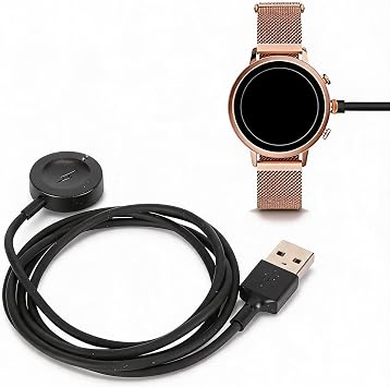 Smartwatch Magnetic Charging Cable Charger for Gen 6 Gen 5 Gen 4 Sport, Charger Dock for Gen 6 Gen 5E Gen 5 Gen 4. Black
