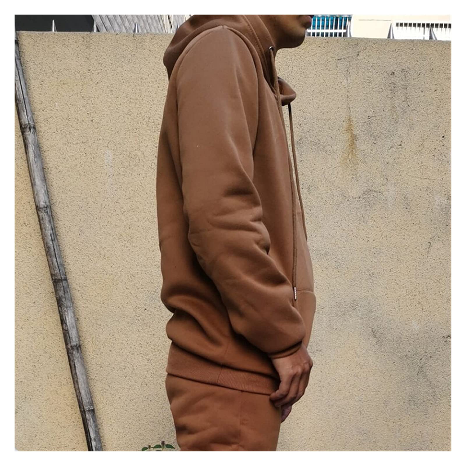 Tuta CKEL Thunder Fleece Grigia – Felpa Con Cappuccio E Pantaloni Svasati In Pile, Uomo