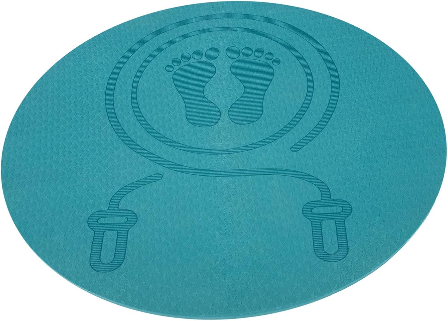 Generic Tpe Non-slip Shock-absorbing Fitness Mat for Indoor Exercise and Jump Rope Thick Soundproof Floor Pad with Sweat-absorbing Elasticity Comfortable Arch Support Yoga and Home Workout