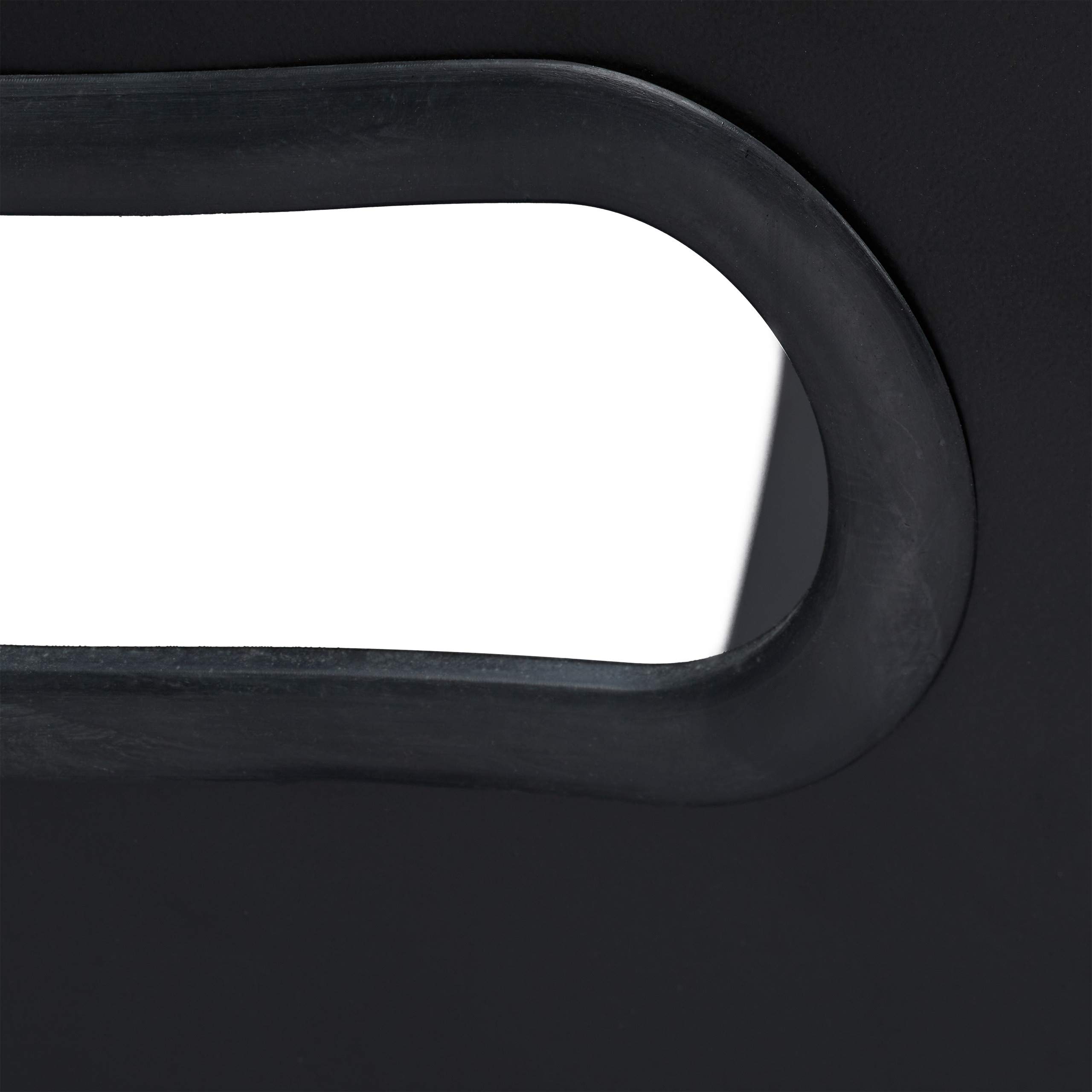 Relaxdays Cesto Leñero Metal Interior, Soporte Almacenar Leña 18,5 x 40,5 x 33 cm, Bandeja Secar Tronco Leña, Negro