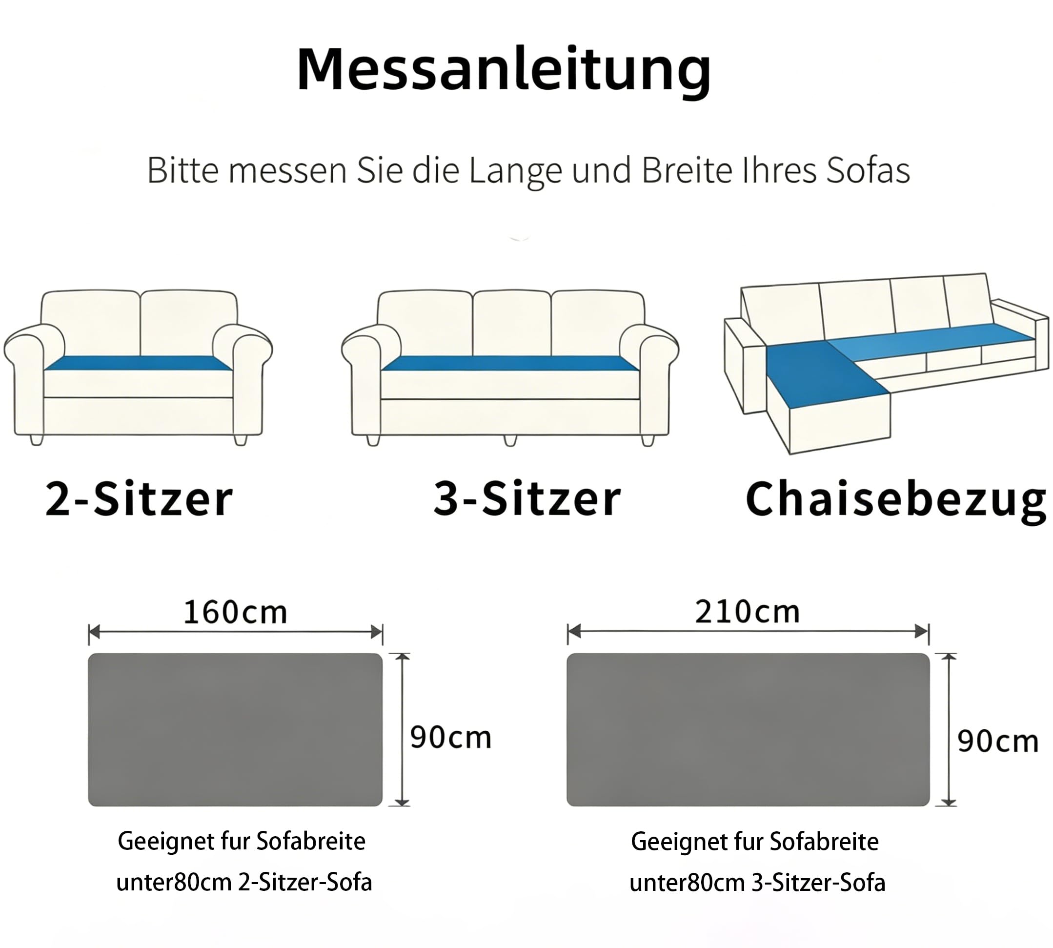 2 StüCk Weicher Flanell-Sofabezug, Premium Rutschfester Sofa üBerzug 1 2 3 4-Sitzer-Couch üBerzugfüR Sektionssofas, Waschbarer L-föRmiger Möbelbezug (Kaffee, 90x160cm Und 90x210cm)