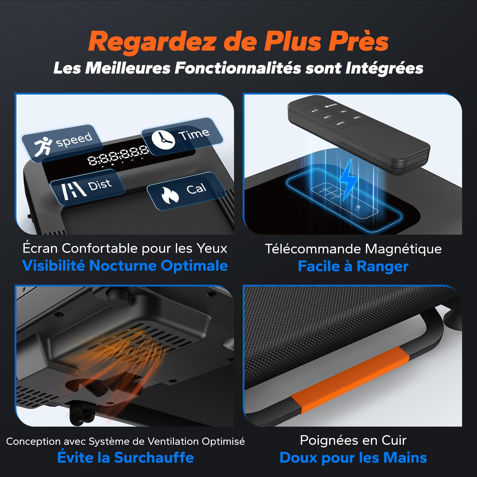 MERACH Tapis de Marche Inclinable Automatique 2.5/3.5HP Motorisé Pente 0%/12% Capacité 120kg/180kg Walking Pad Bureau