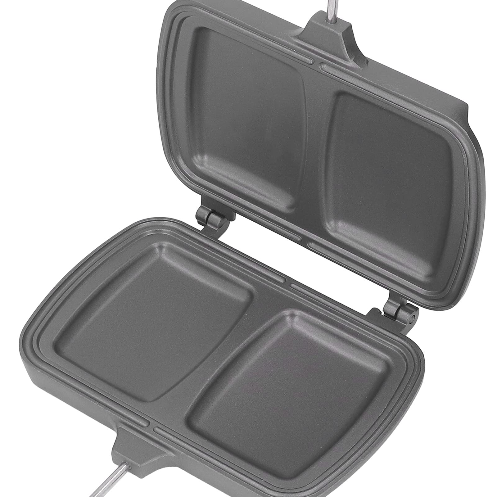 TANGLI Paninaro, Padella Antiaderente Staccabile in Lega di Alluminio A Doppia Faccia, Colazione Panini Press Grill Pan per Bistecca Uovo Formaggio, Ferro da Stiro per Il Campeggio