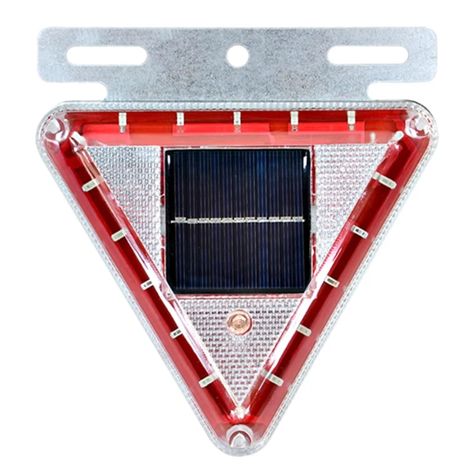Coche Luces Traseras Luz De Advertencia Intermitente Triangular Solar LED Batería Lámpara Trasera Anticolisión Reflectante Inalámbrica Baliza Estroboscópica Flash Coche Luz Trasera