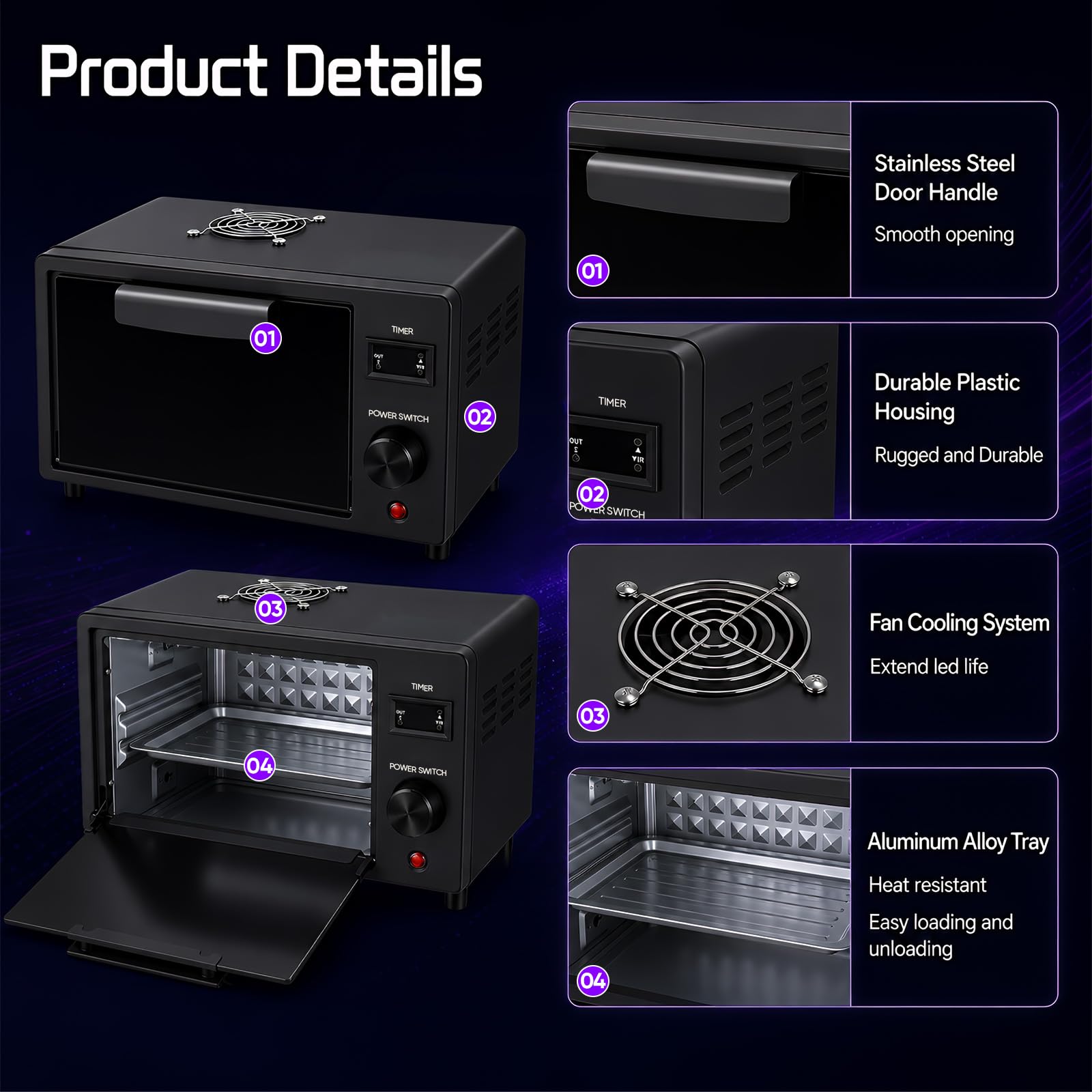 80W Machine polymérisation UV Résine 395 nm avec 80 LED