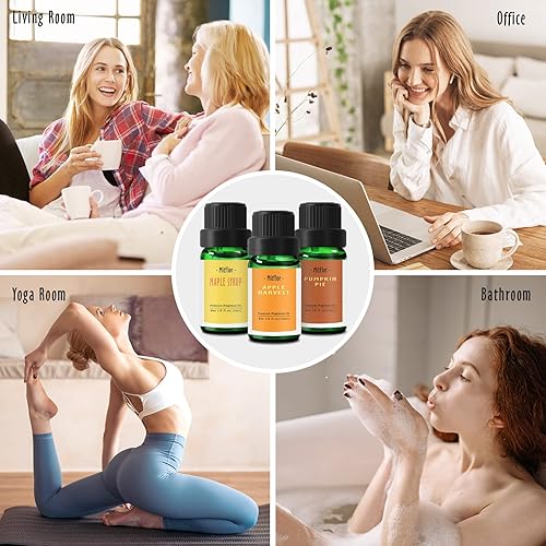 Miniatura 7 de Aceite aromático MitFlor Autumn - Juego de 6 aceites perfumados de primera calidad, aceites esenciales de otoño para difusores para el hogar, aromas