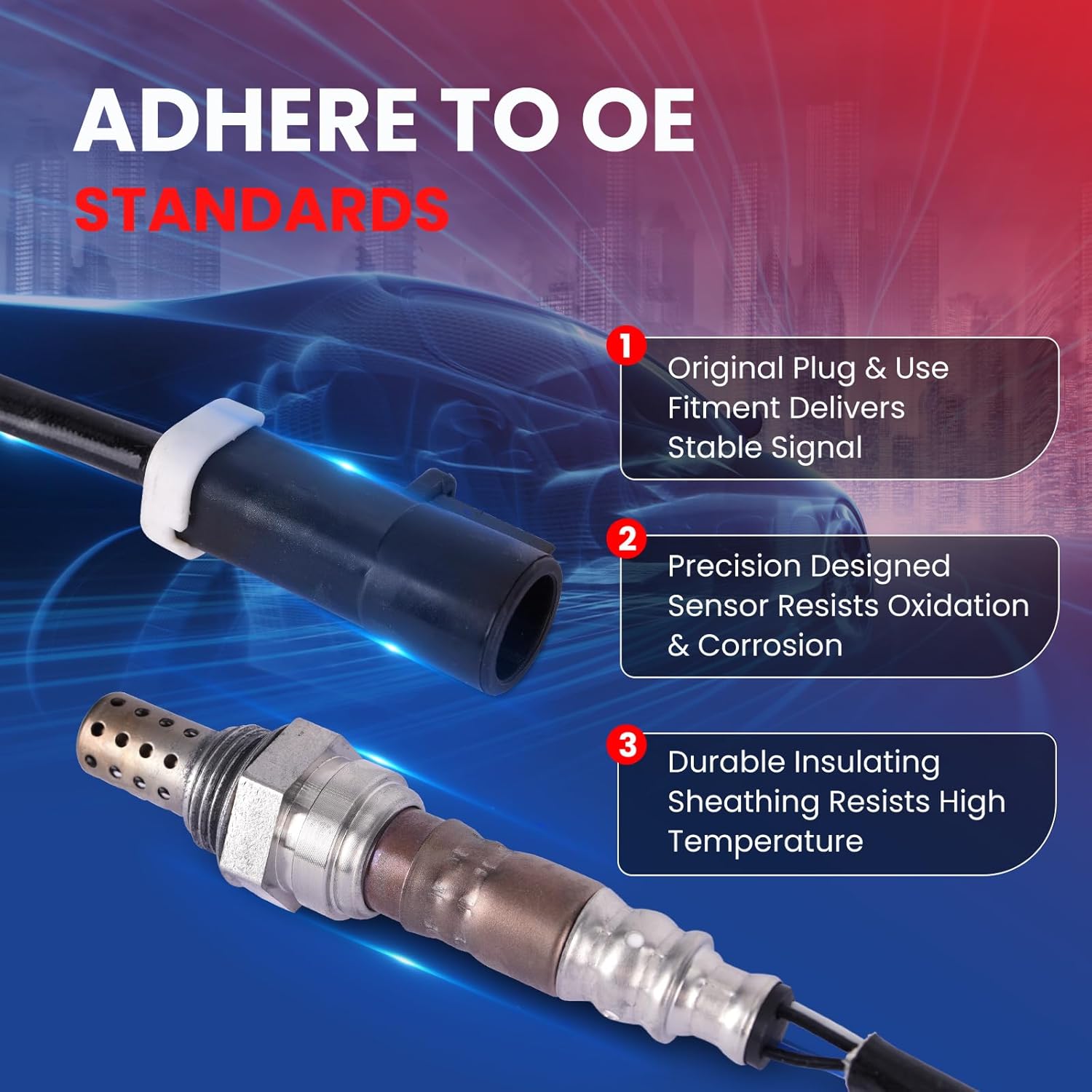 MOCA 234-4071 Oxygen Sensor Fits 1997-2001 for Ford E-150 Econoline 4.2L Upstream & 1999-2005 for Ford Explorer 4.0L Downstream & 2001-2010 for Mazda B2300 2.3L Downstream