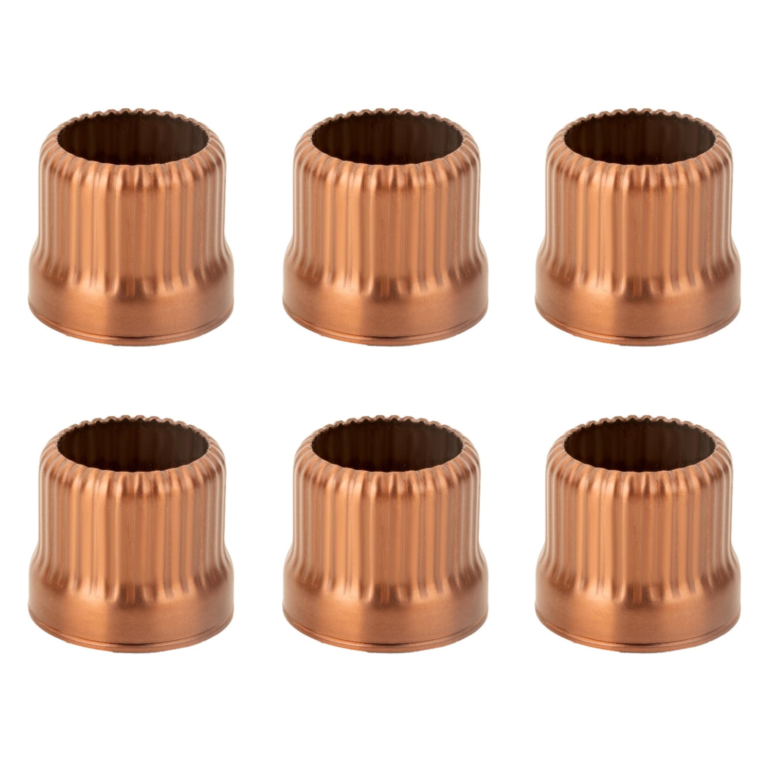 FERIO Wall to Wall Curtain Rod Bracket Socket for 1 Inch Rod | Heavy Duty Metal Concealed Pole End Support Holder | Premium Curtain Hardware Set | Elegant Rose Gold Finish (Pack of 6)-image-42