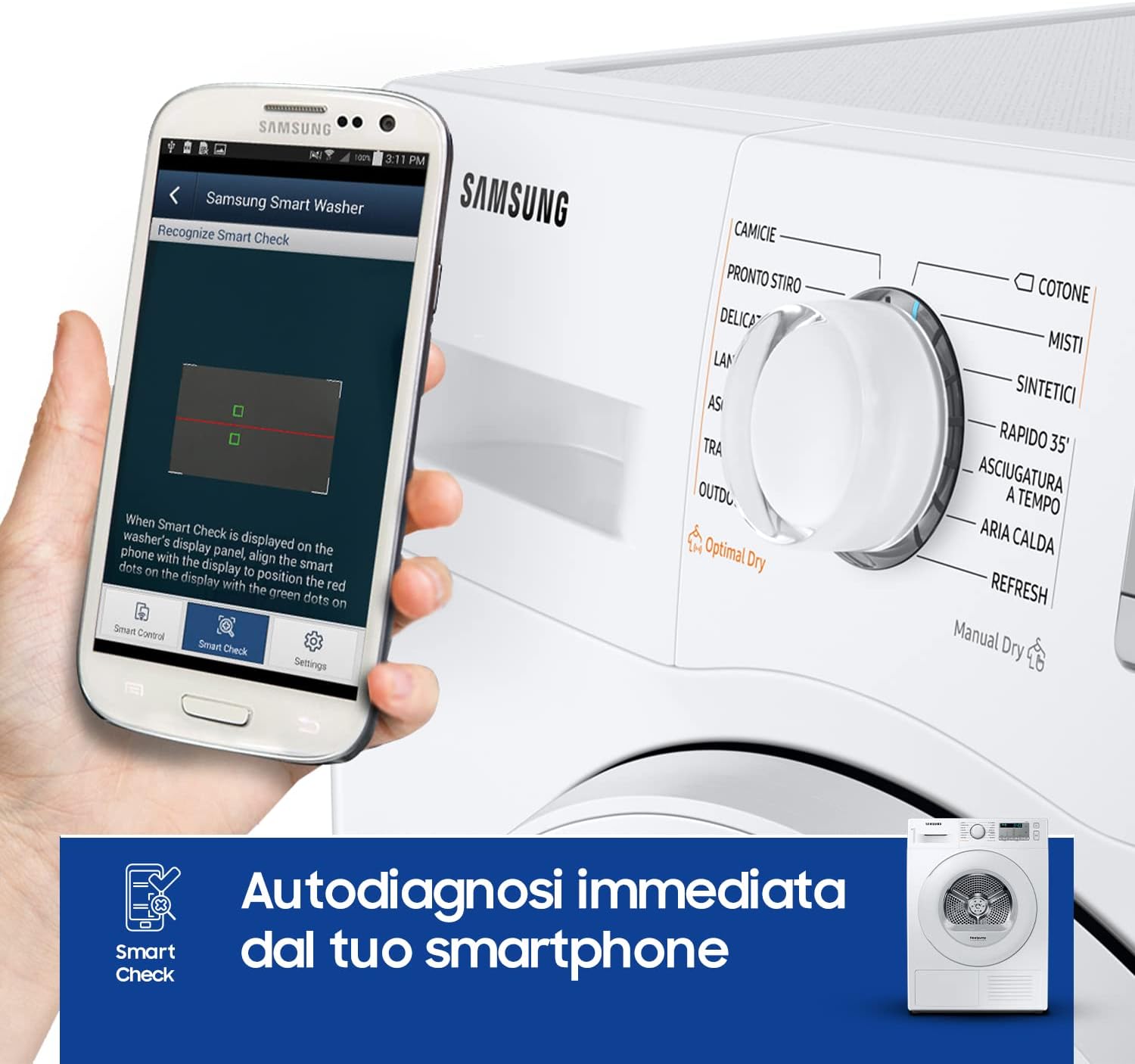 Samsung Asciugatrice Crystal EcoDry DV90TA040TH/ET, 9 kg, Pompa di calore, Carica Frontale. 60l x 85h x 60p cm Samsung Asciugatrice Crystal EcoDry DV90TA040TH/ET, 9 kg, Pompa di calore, Carica Frontale. 60l x 85h x 60p cm