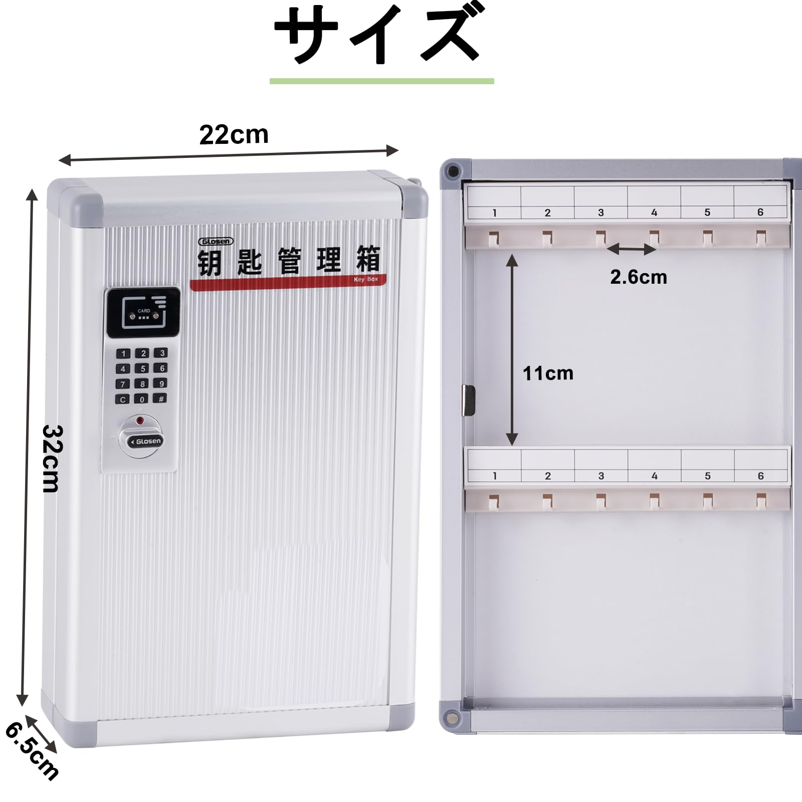 Amazon.co.jp: MXBAOHENG キーボックス 暗証番号/カード 壁掛け 鍵収納
