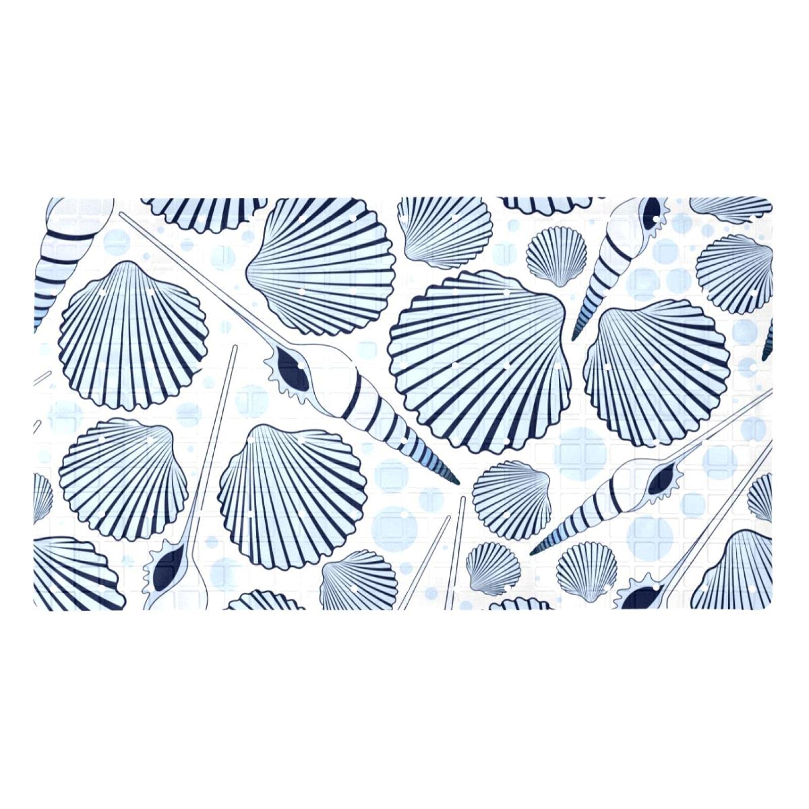 Baignoire glissante ? Tapis de bain avec ventouses et trous de drainage 39x70