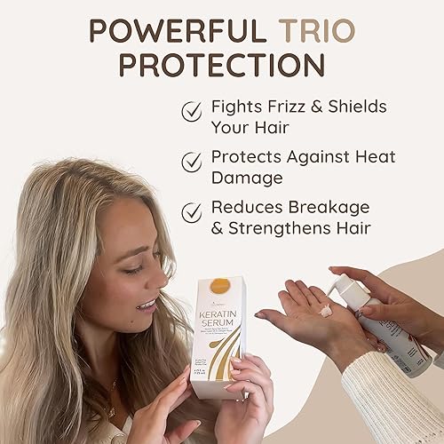 Miniatura 4 de Sérum para el cabello con queratina y proteína complejo premium de aceites de hierbas de lujo nutre y rejuvenece el cabello seco y dañado para todo