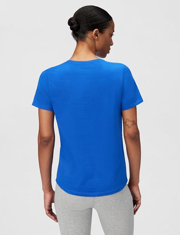 Nike Women's Sportswear Club Essentials T-Shirt, Game Royal, Large by Nike - Used condition - Image 4