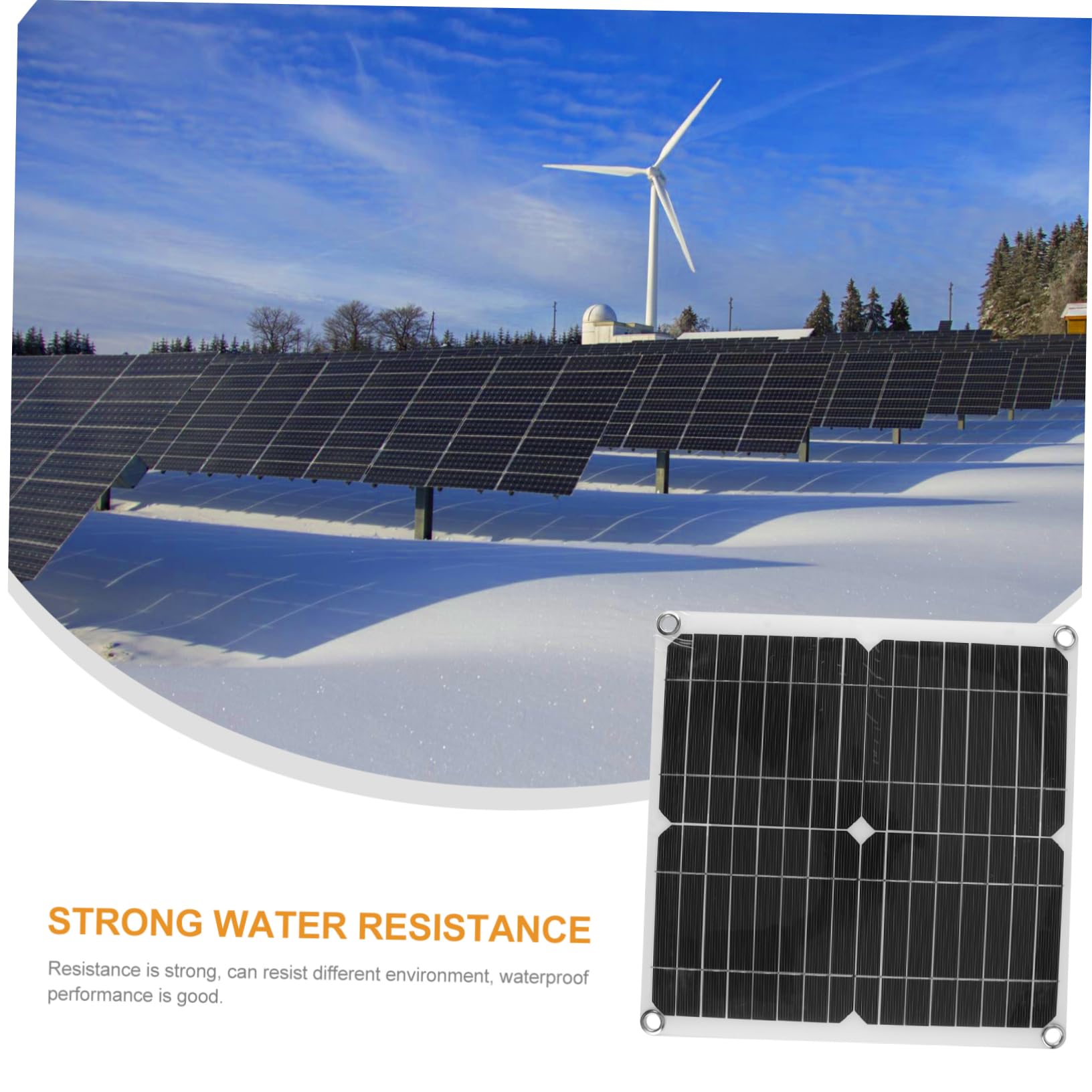 1 Juego Kit de Panel Solar para Carga de Batería Fuente de Energía de Emergencia para Actividades al Aire Resistente al Agua y Ligero para Camping y