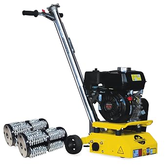 Gas 8 Concrete Scarifier Planer Grinder 5.5 HP Honda Engine Scarifier + 2 Drum Kits