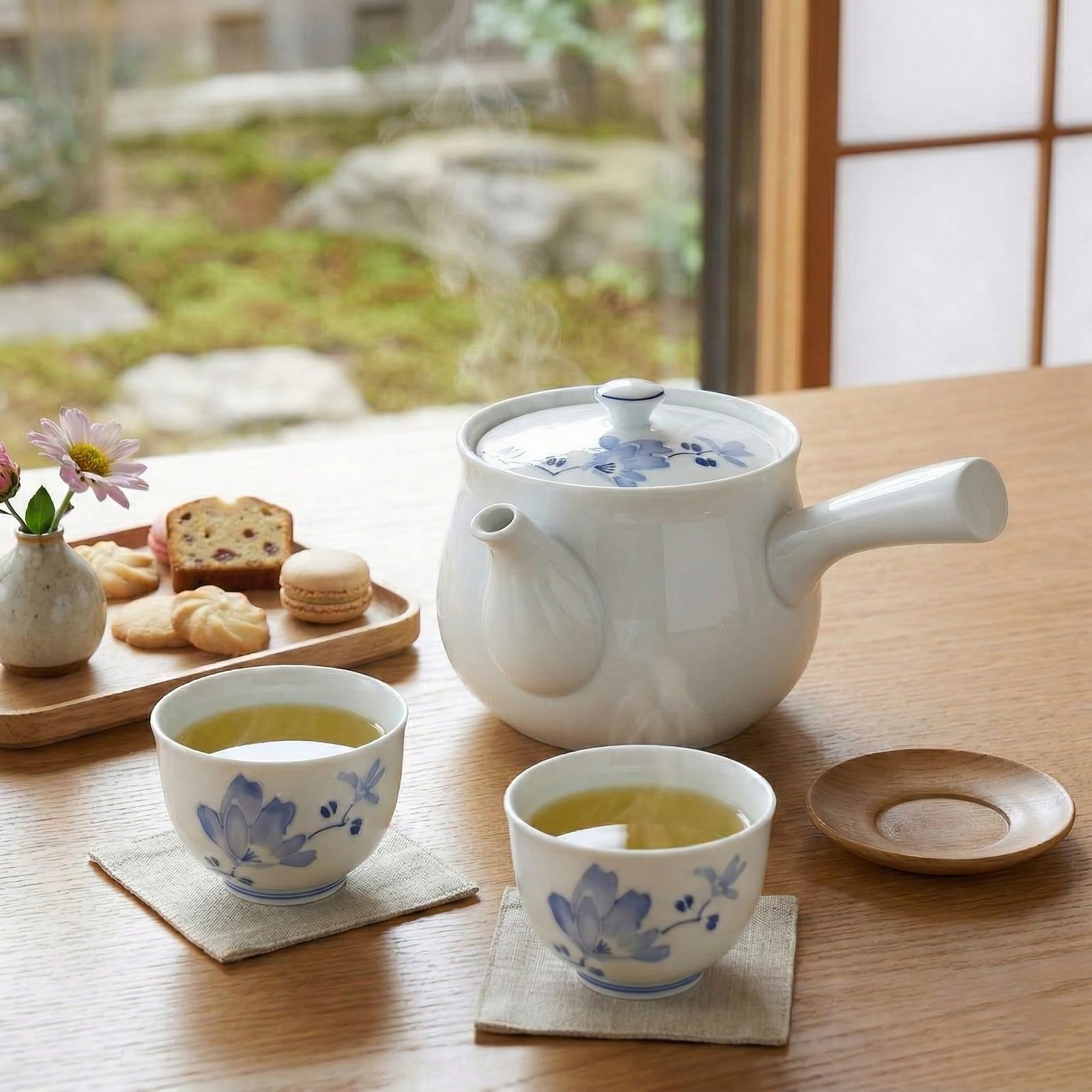 Amazon｜波佐見焼 特大急須 辻が花柄 スーパーステンレス茶こし付 容量
