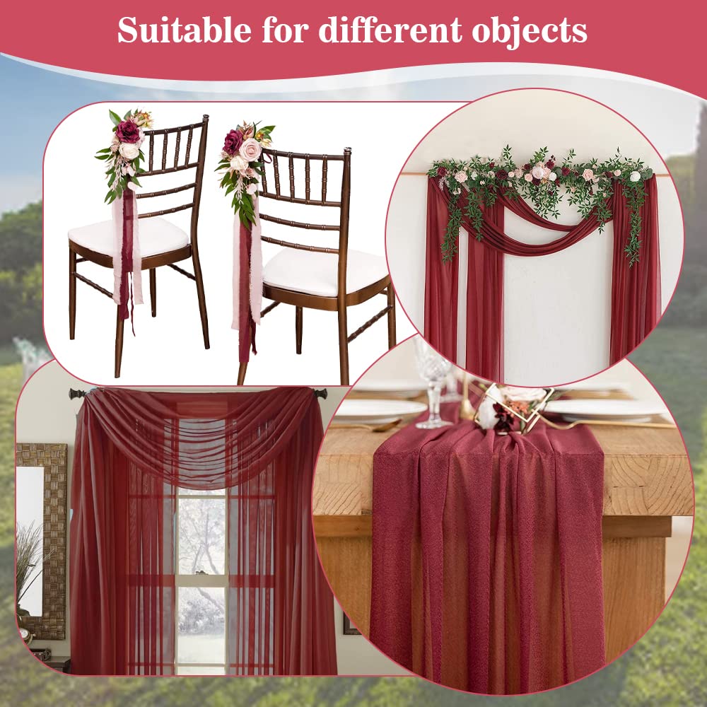 Voilage Mariage Blanc élégant – Tenture Légère En Mousseline De Soie Pour Arche, Cérémonie Ou Décoration événement