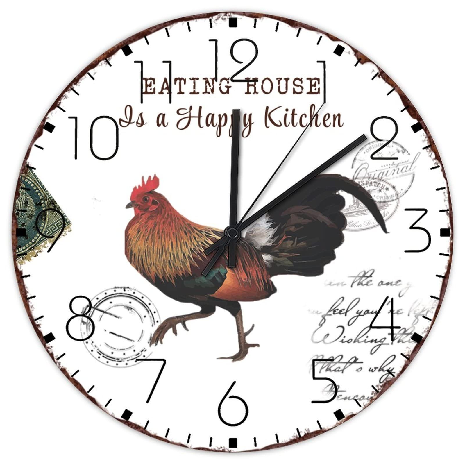 Horloge murale en bois silencieuse pour stopper le tic-tac dans la cuisine
